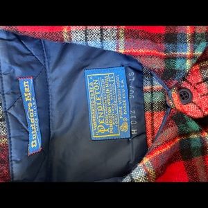 SOLD pendleton flannel red 100% wool USA vintage